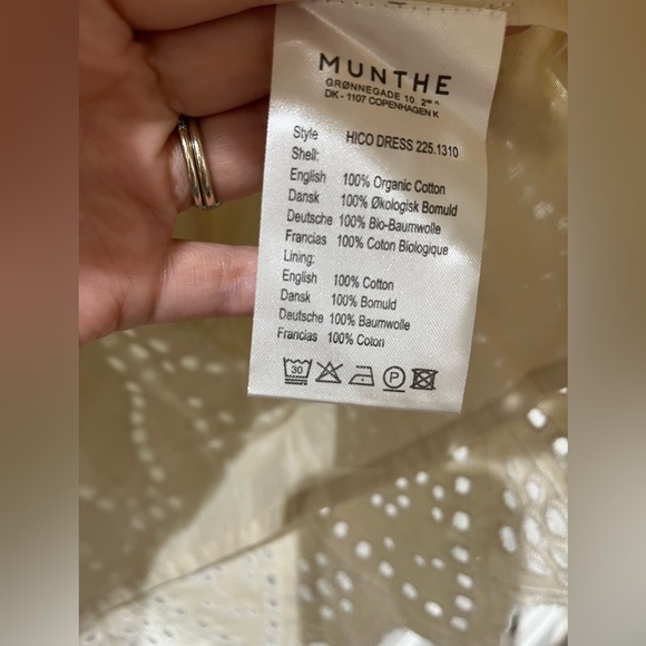 MUNTHE “Hico” dress in cream. Size 34. New without tags - Picture 10 of 10